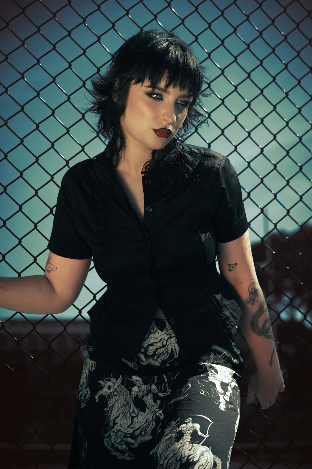 Dystopia Lace Trim Blouse - Image 2