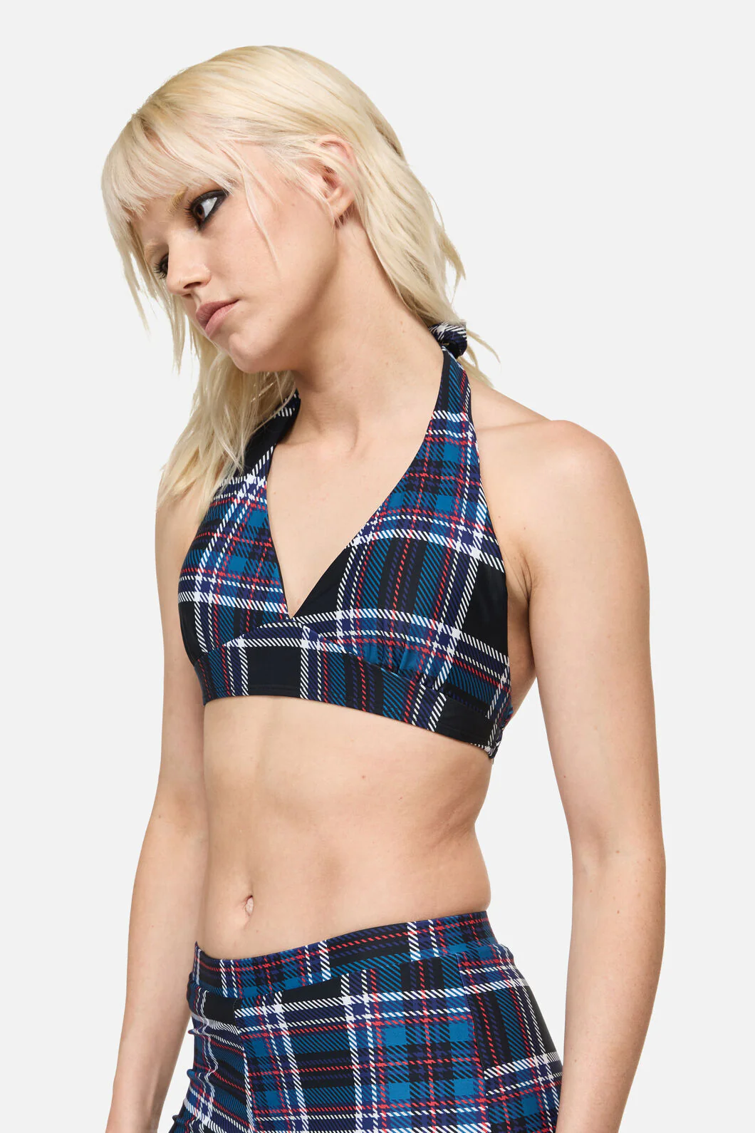 Edgy Tartan Bikini Top  - Image 4