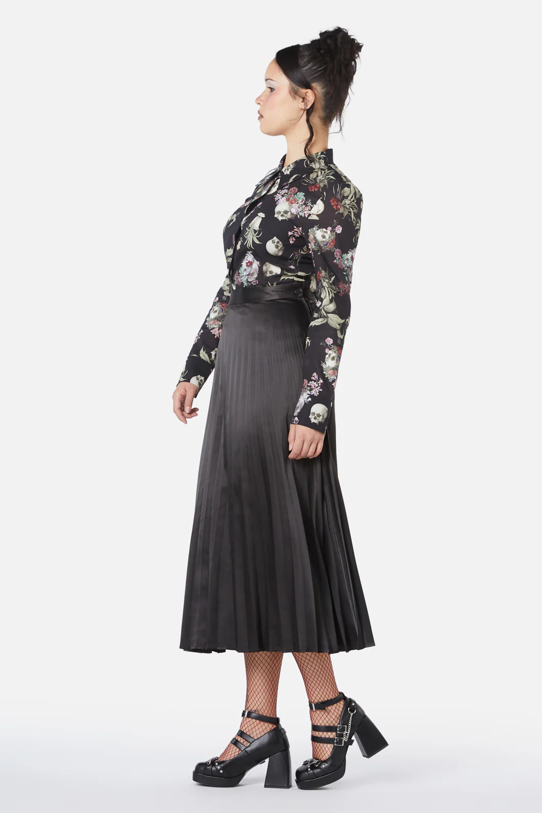 Elegy Knife Pleat Midi Skirt - Image 3