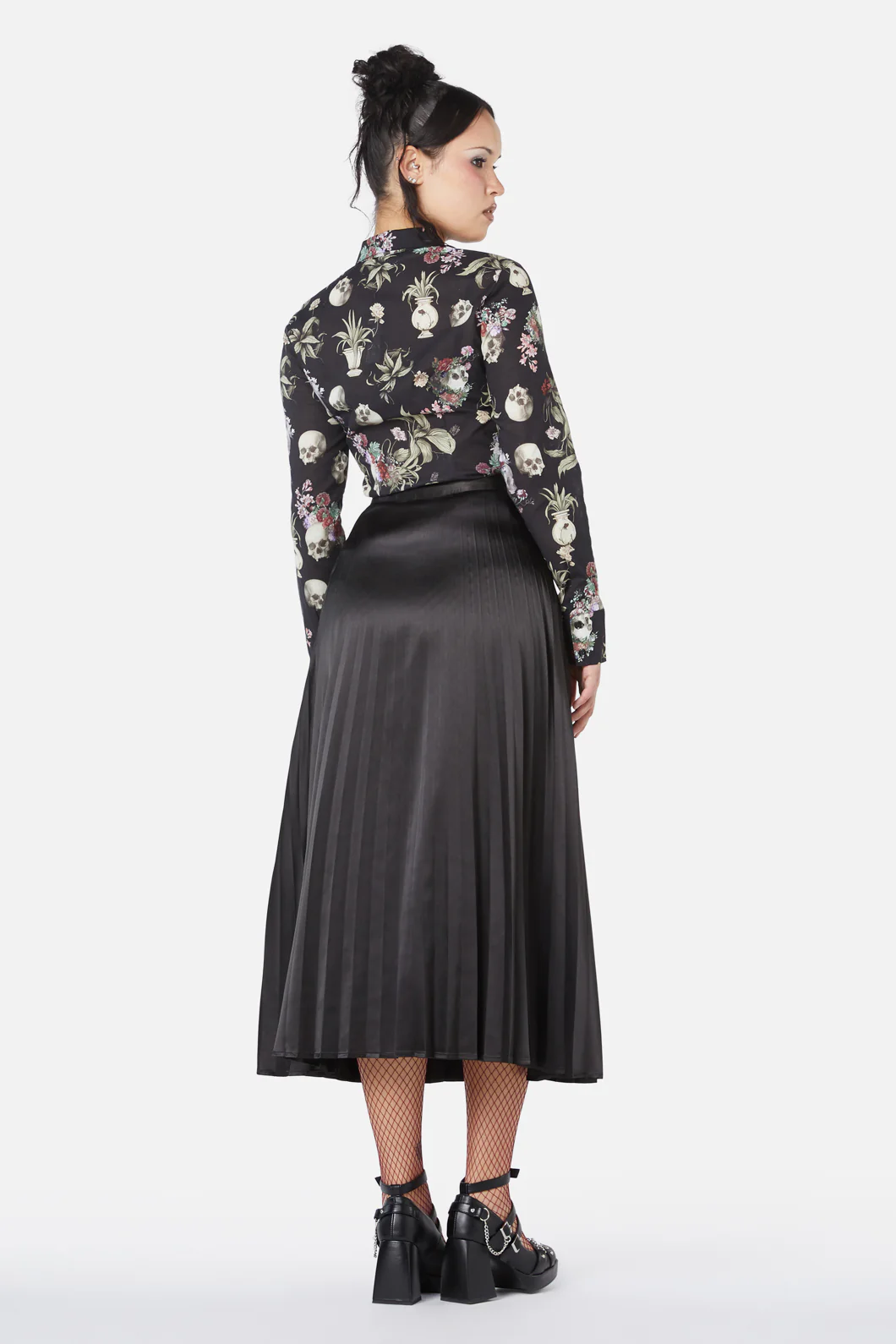 Elegy Knife Pleat Midi Skirt - Image 4