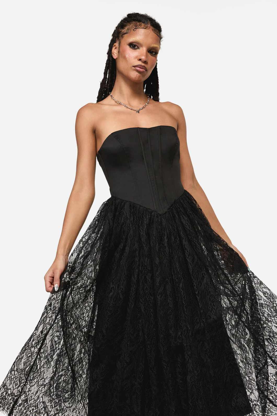 Ellen Lace Goth Formal Dress - Image 4
