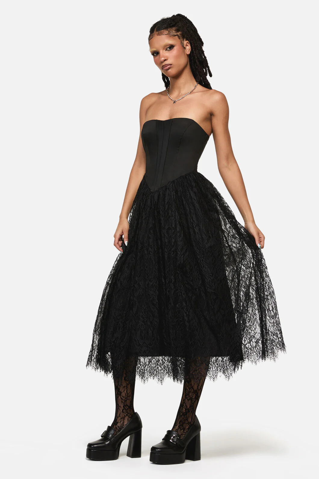 Ellen Lace Goth Formal Dress - Image 5