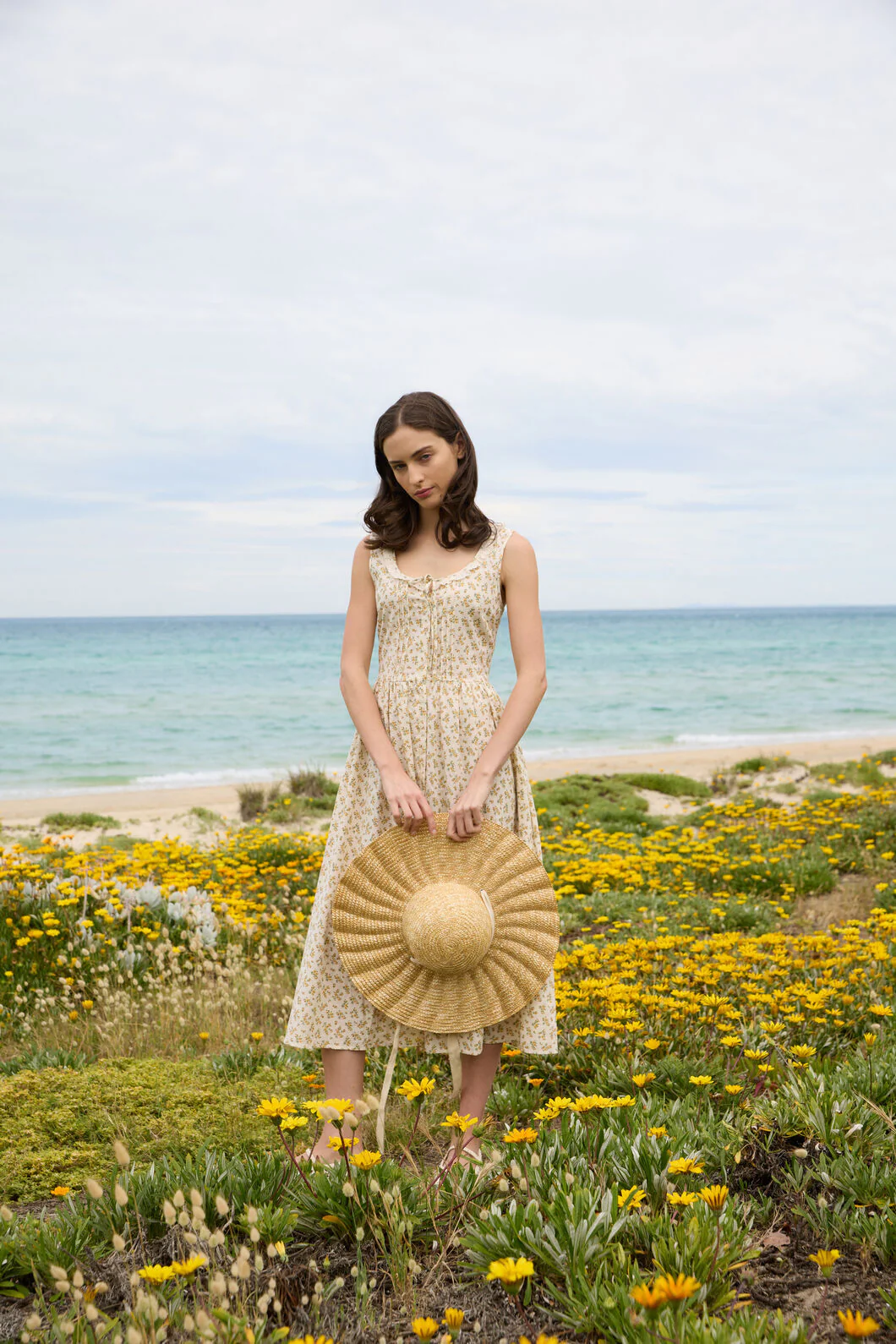 Elodie Ditsy Corset Midi Dress - Image 3
