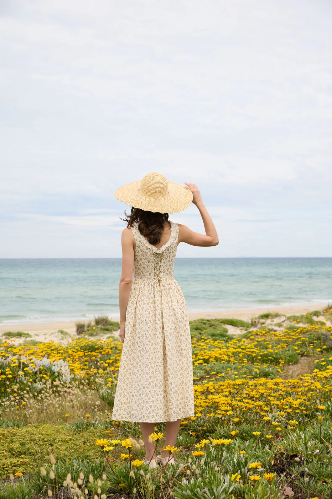 Elodie Ditsy Corset Midi Dress - Image 4