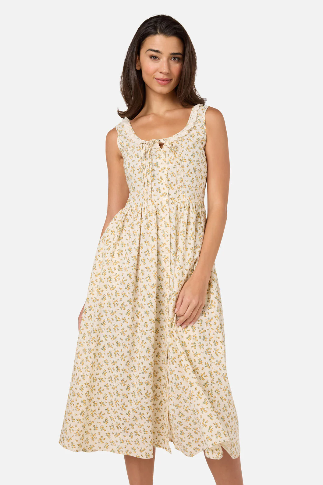 Elodie Ditsy Corset Midi Dress - Image 5