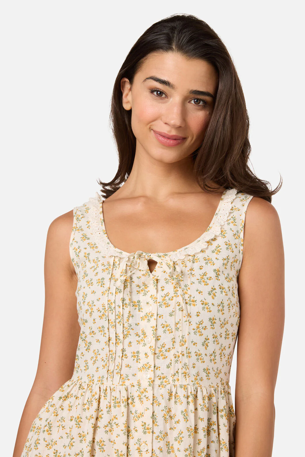 Elodie Ditsy Corset Midi Dress - Image 8