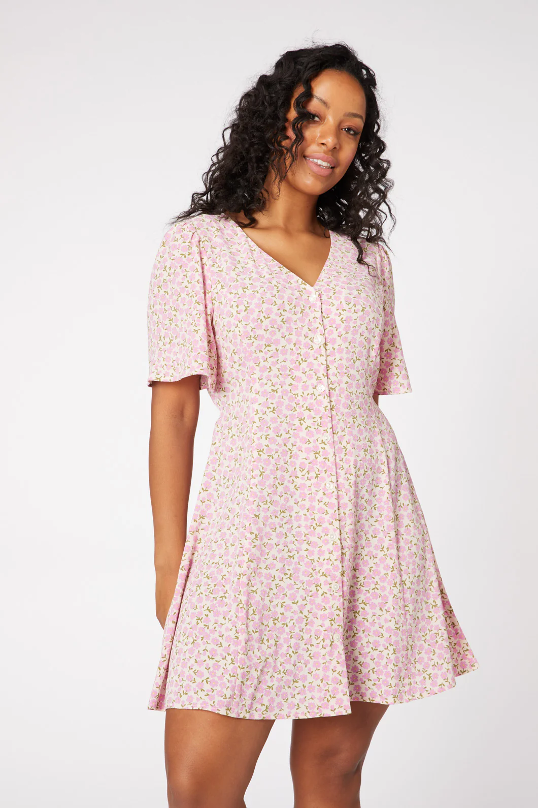 Elsa Ditsy Mini Dress - Image 7