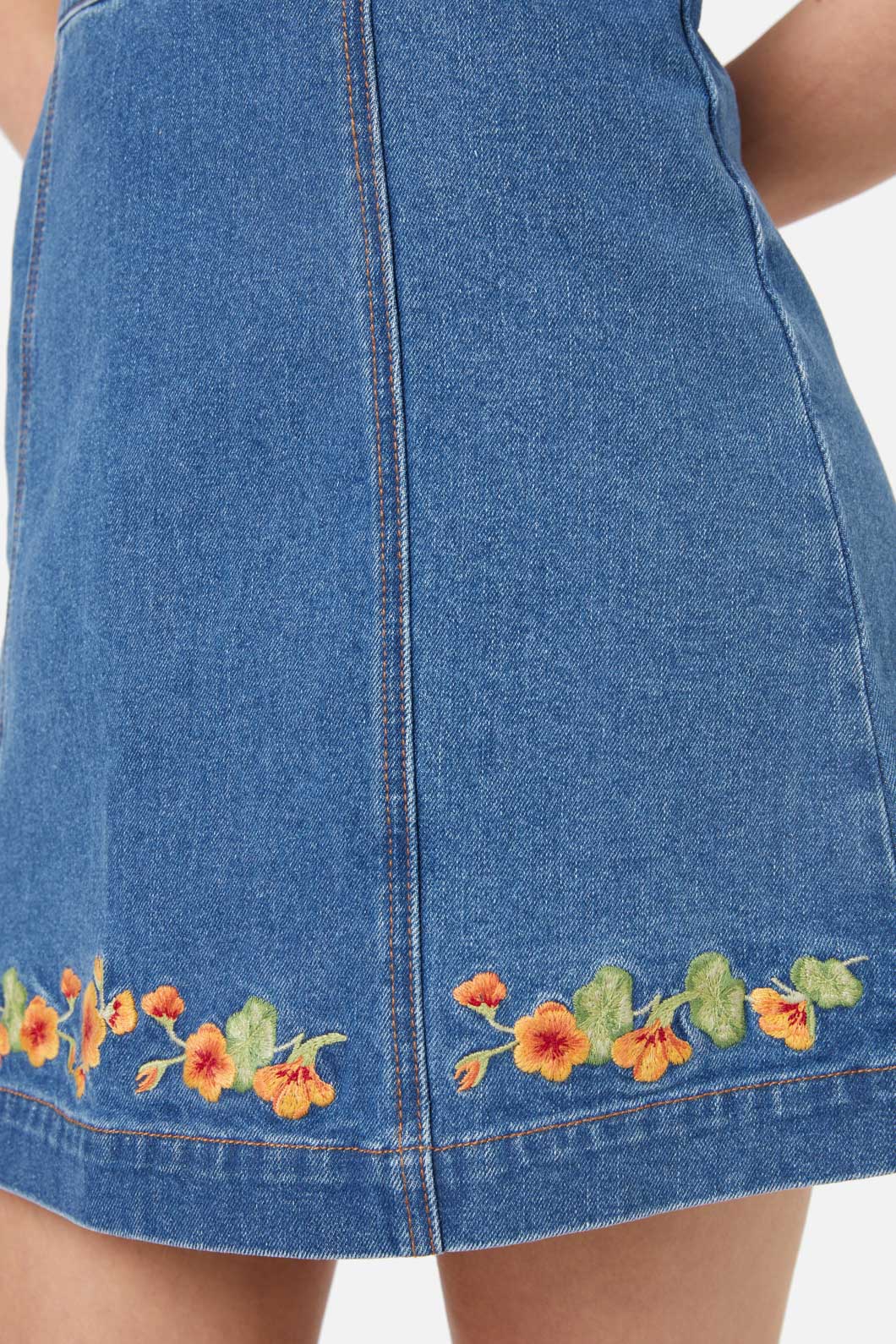 Emb Nasturtium Mini Skirt - Image 5