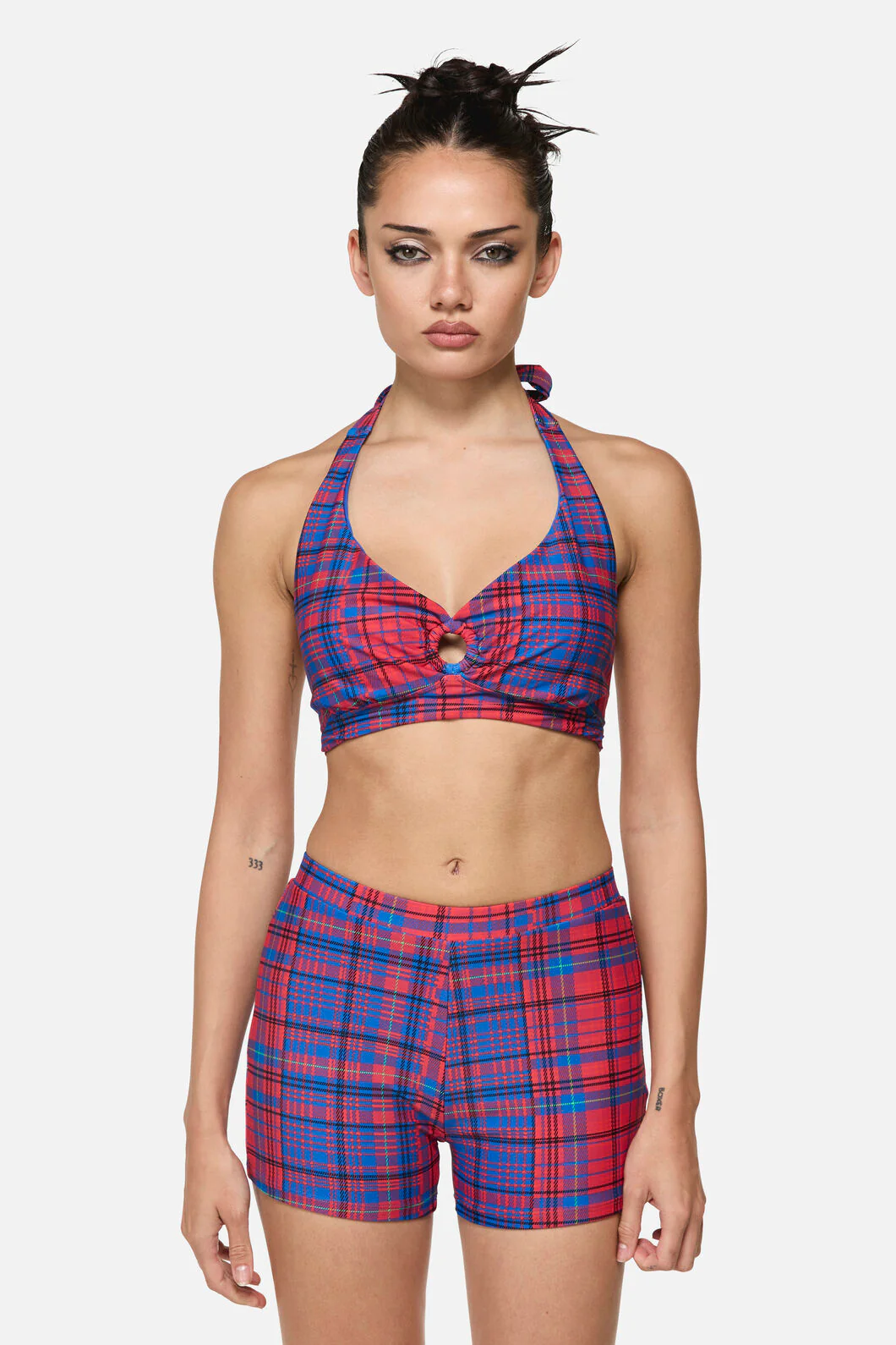 Envy Tartan Swim Bottoms - Image 2