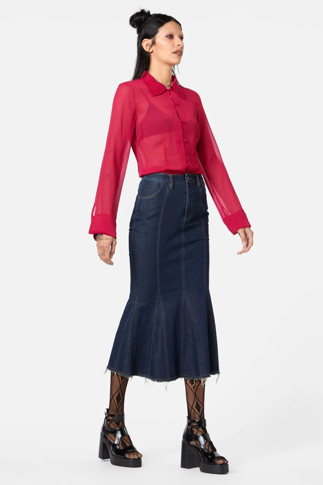 Fable Denim Midi Skirt - Image 3
