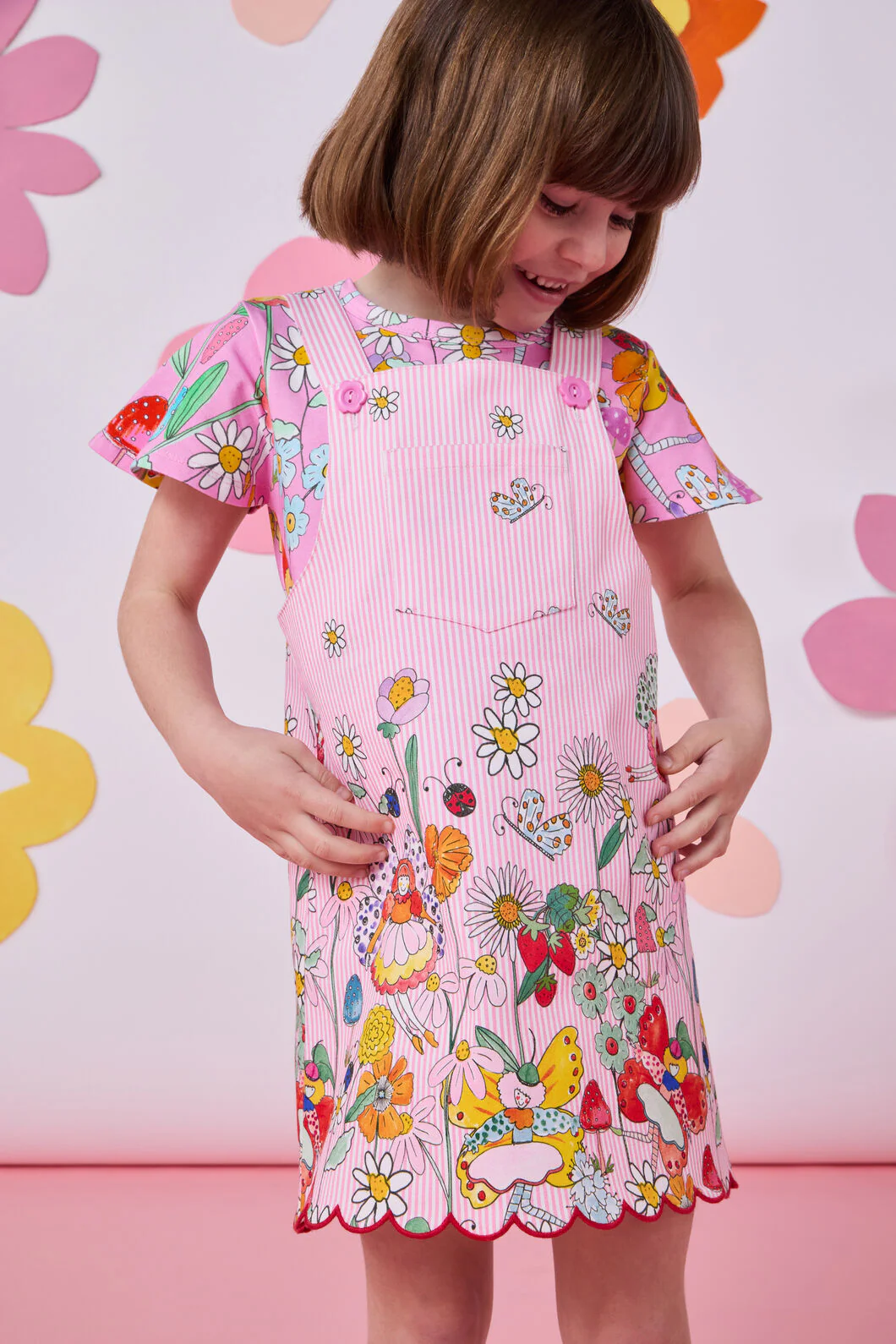 Fairies Kids Stripe Pinafore - Image 2
