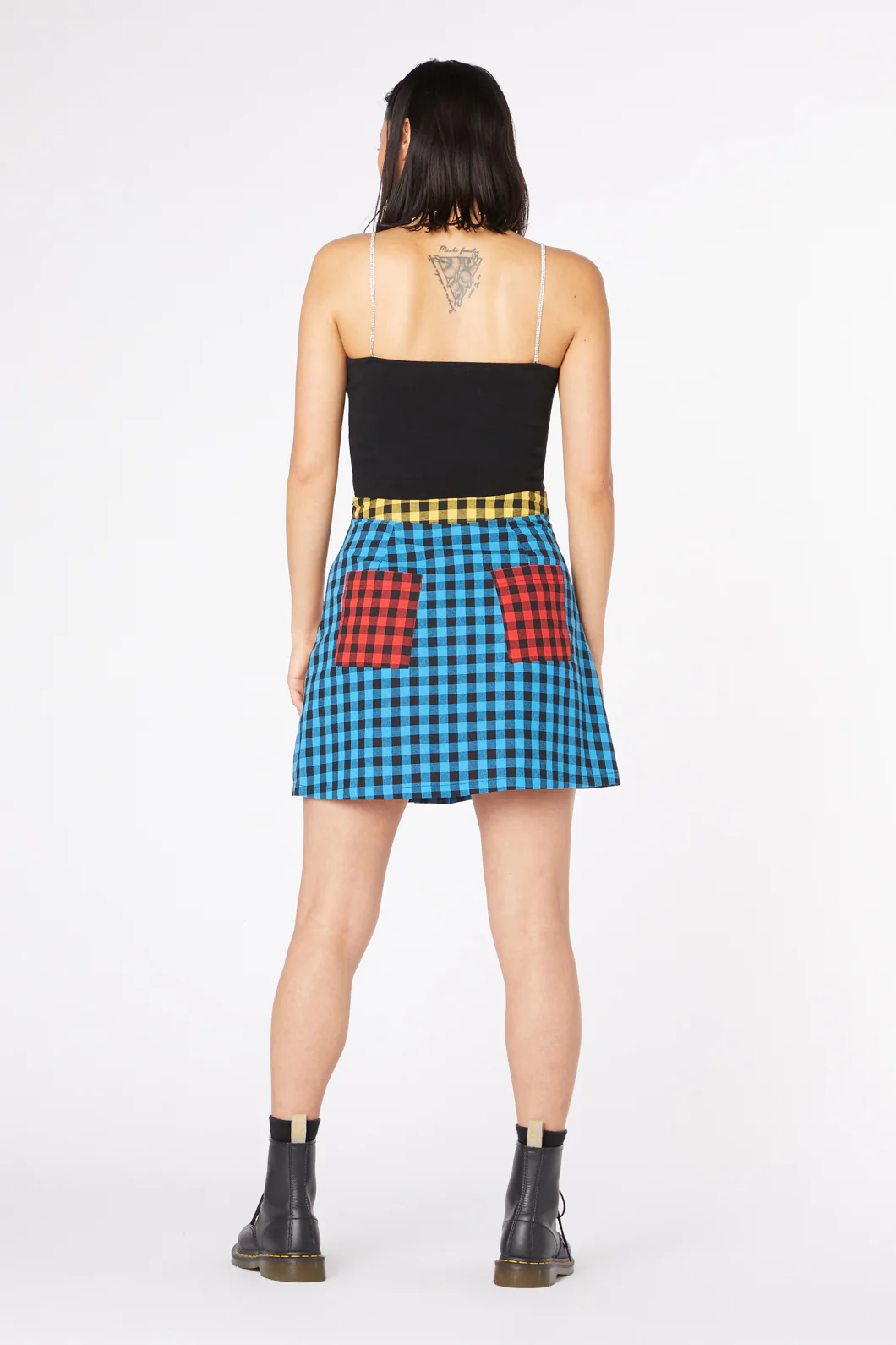 Festive Gingham Cotton Skort - Image 4