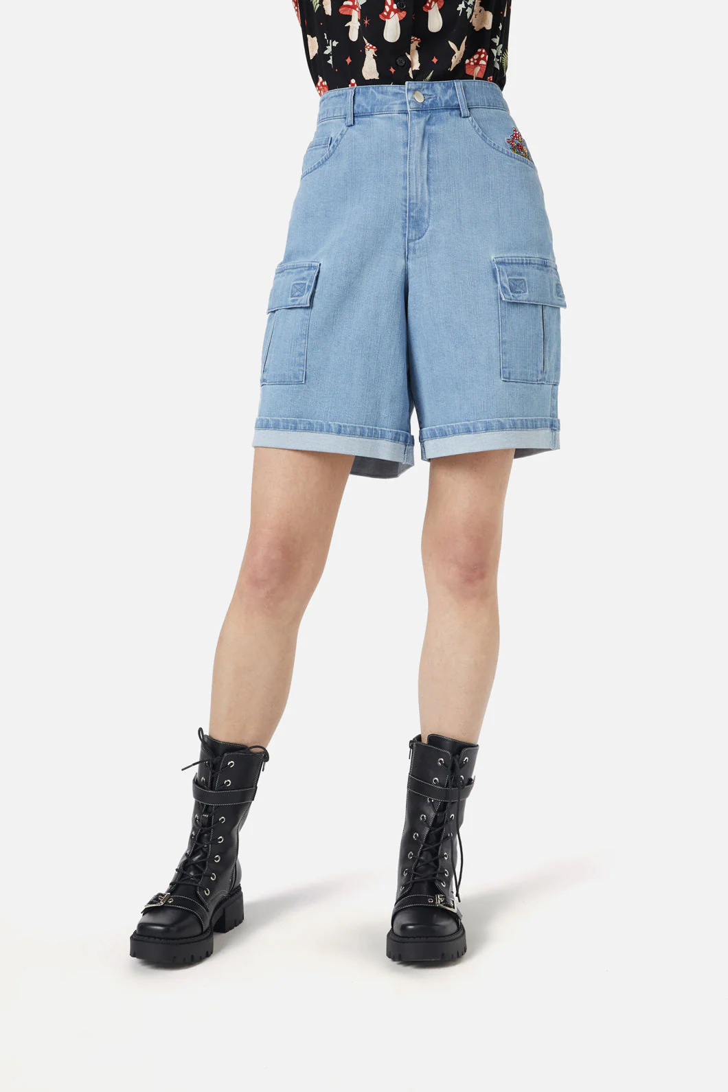 Field Shroom Denim Shorts - Image 2
