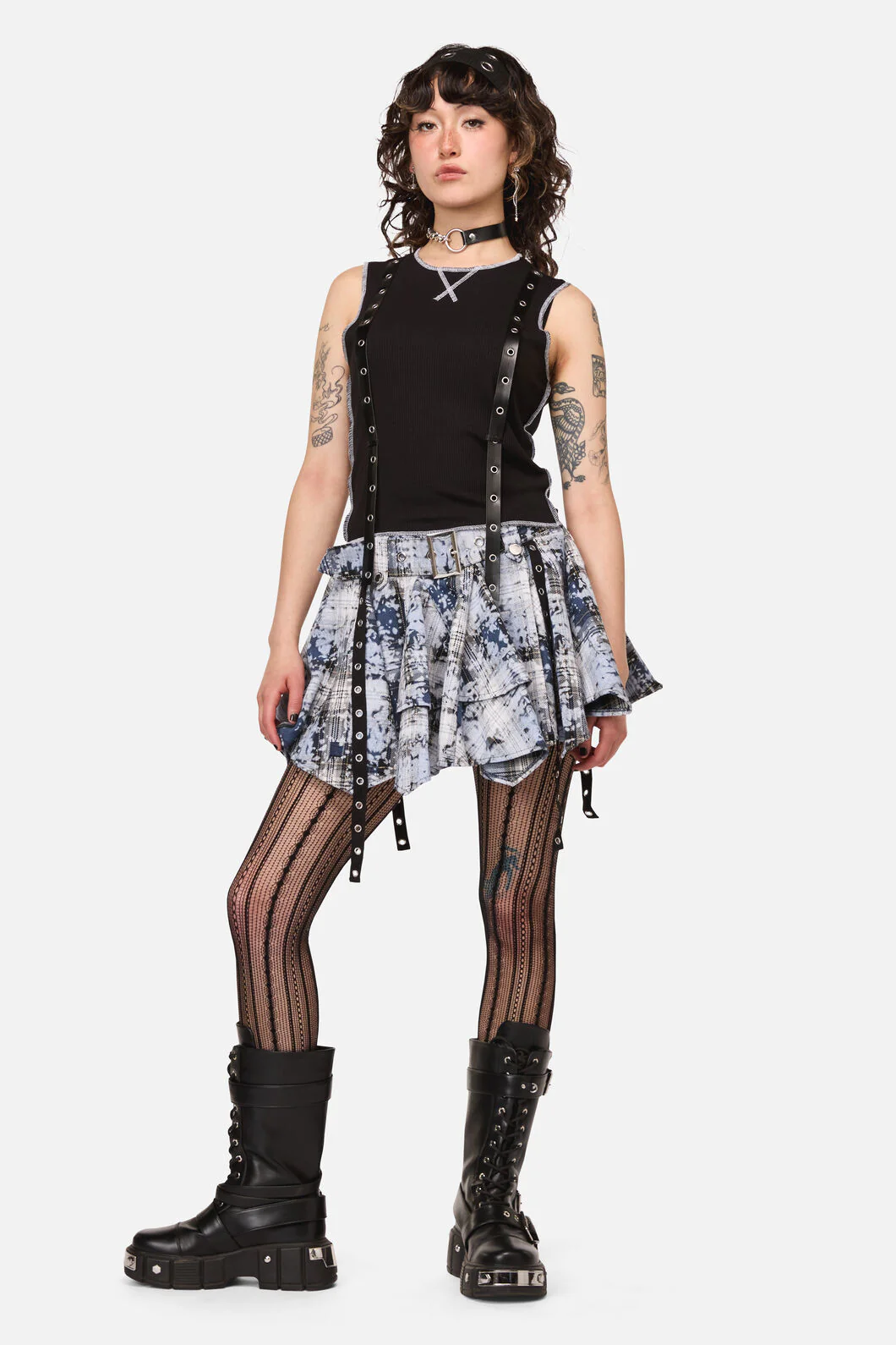 Fiendish Tartan Goth Skort