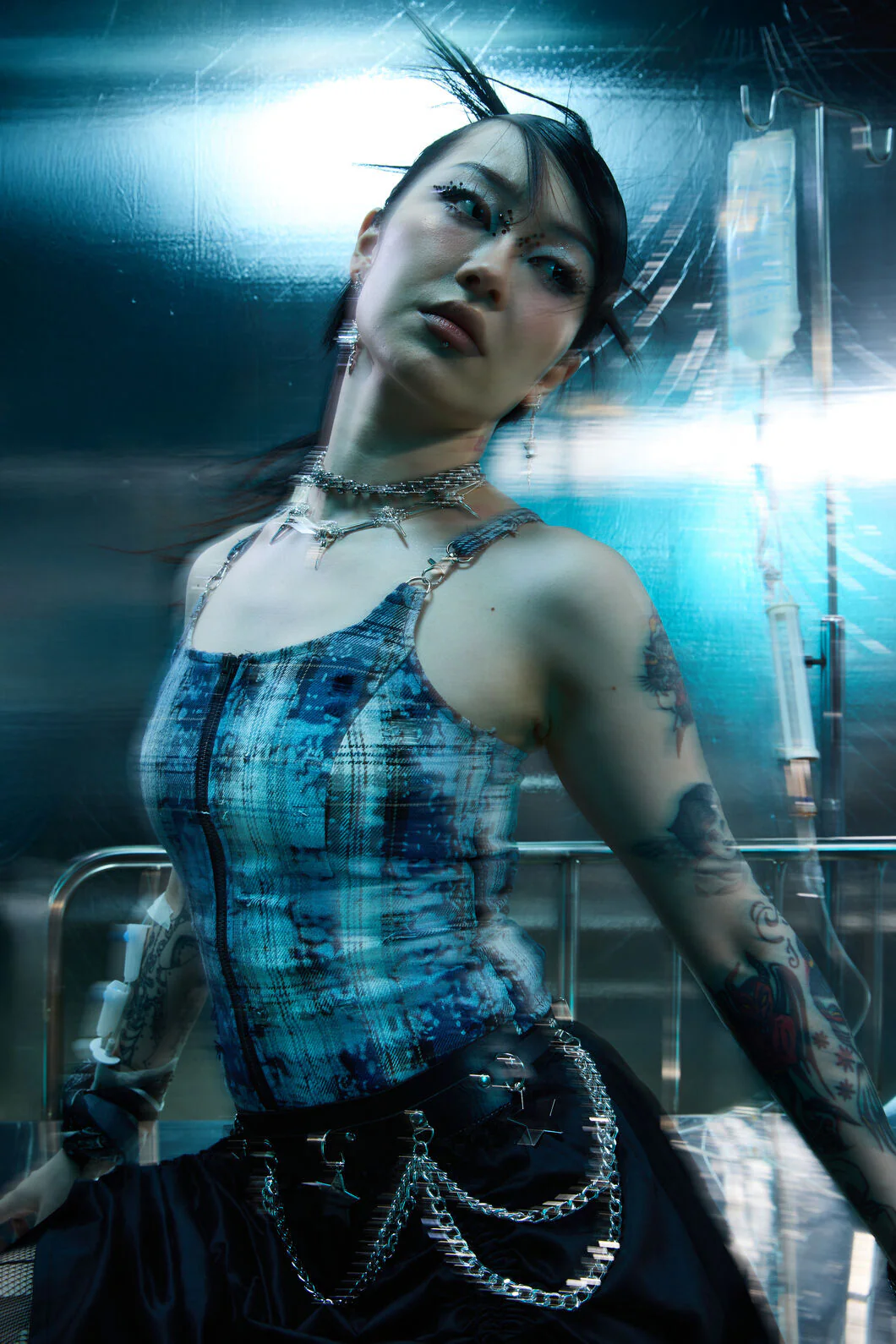 Fiendish Tartan Goth Top - Image 2