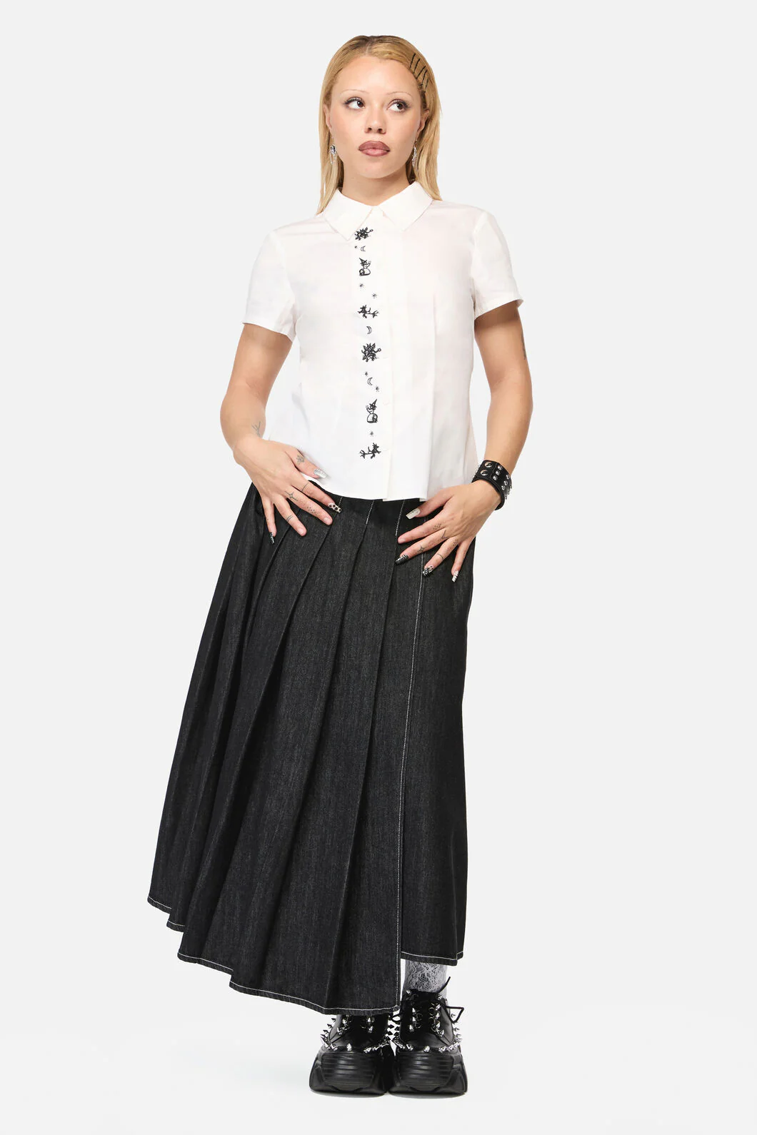 Cackle Emb Placket Blouse - Image 6