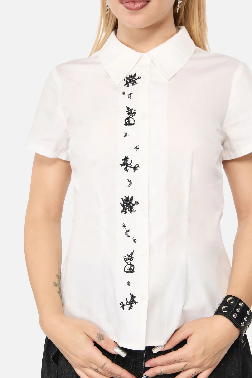 Cackle Emb Placket Blouse - Image 7