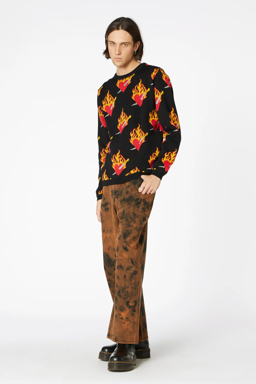 Flamed Heart Unisex Knit - Image 3