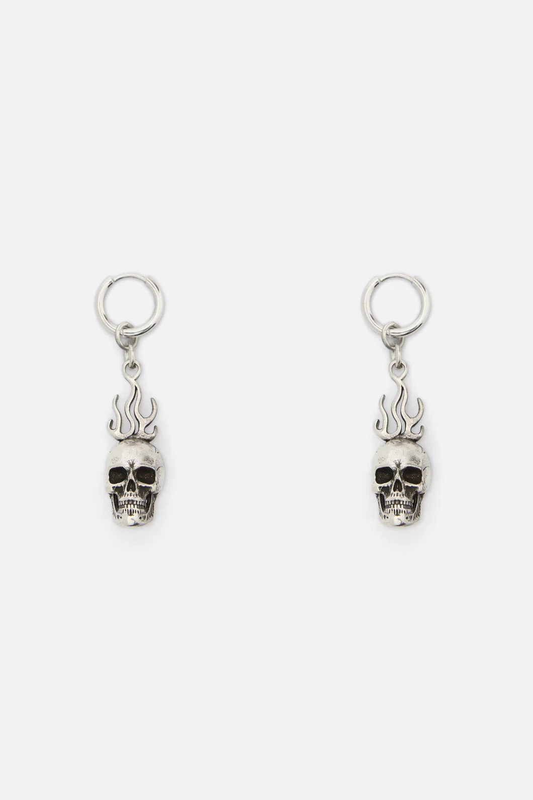 Flaming Skull Earrings