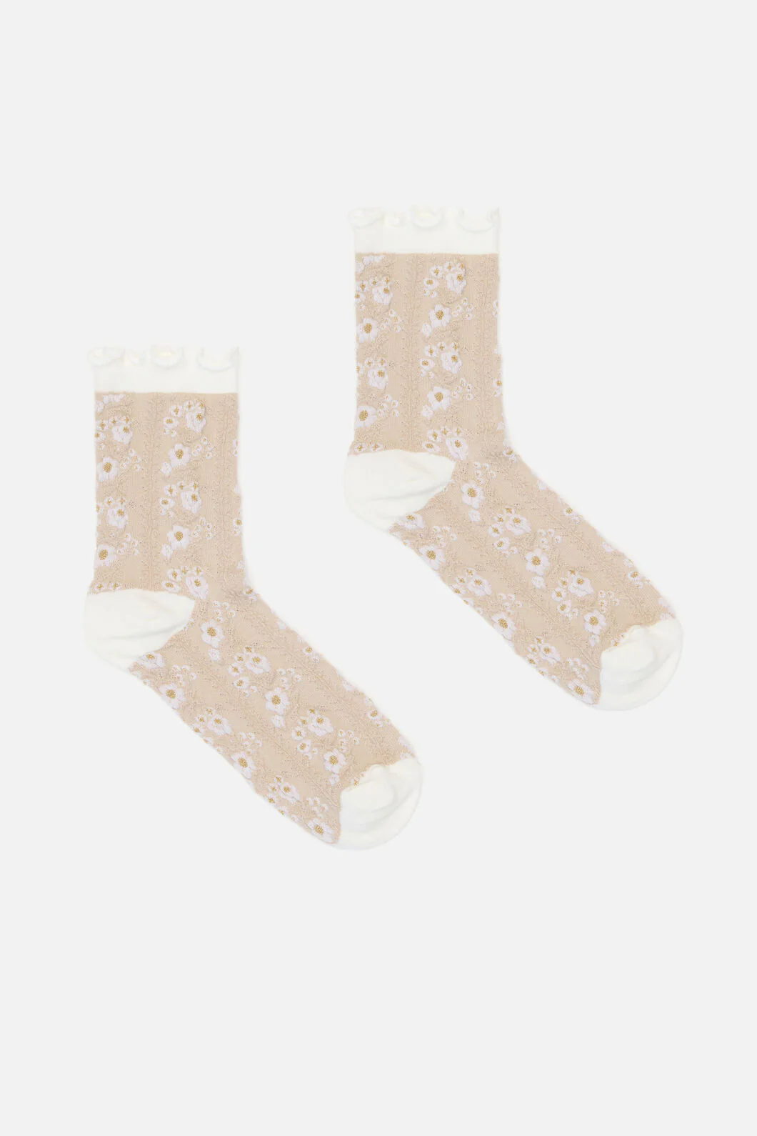 Floral Frill Sock