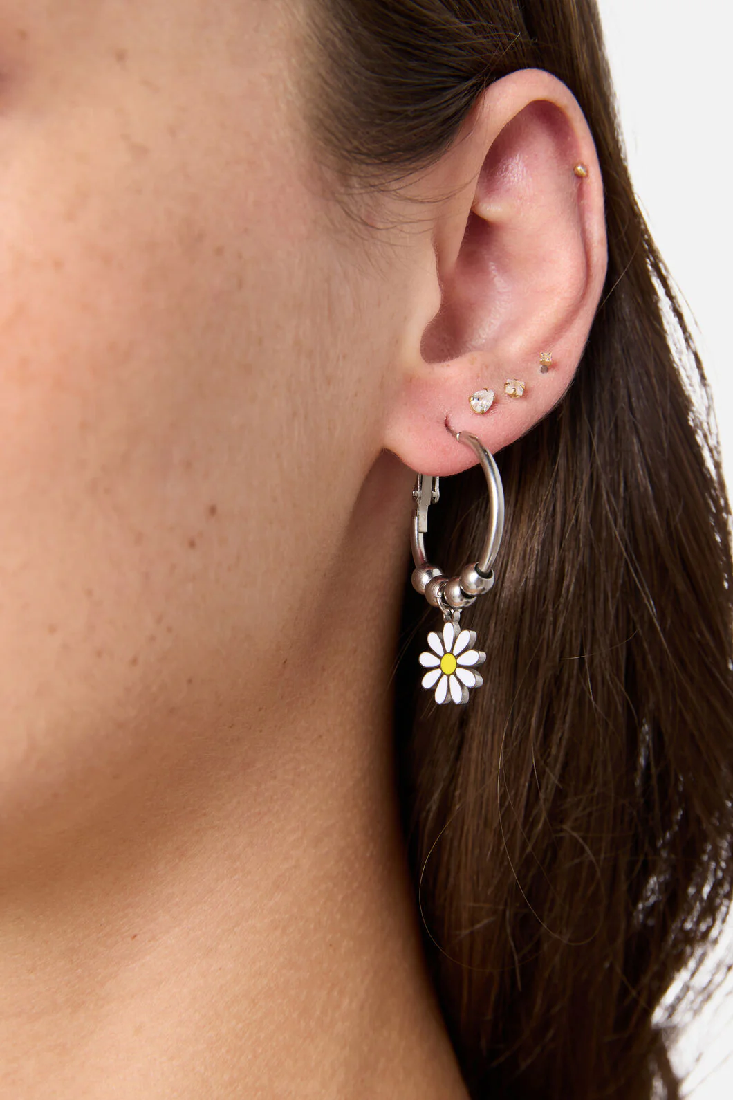 Flower Bauble Sleeper Earrings