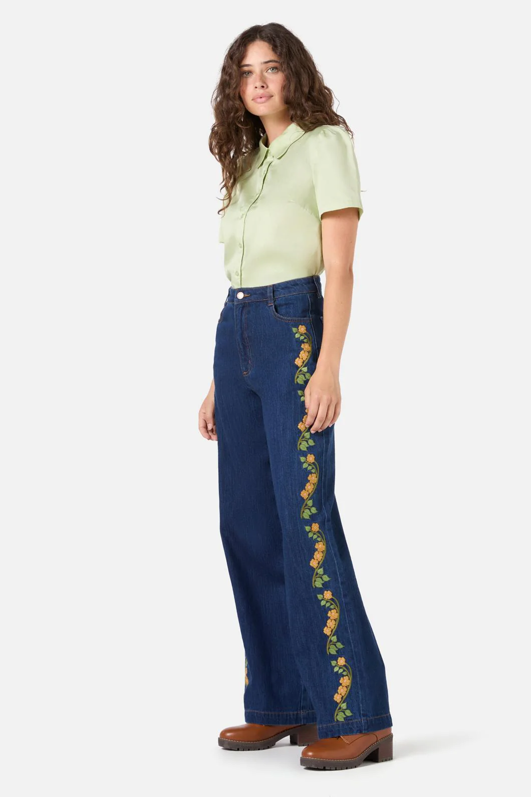 Flower Child Embroidered Jean - Image 6