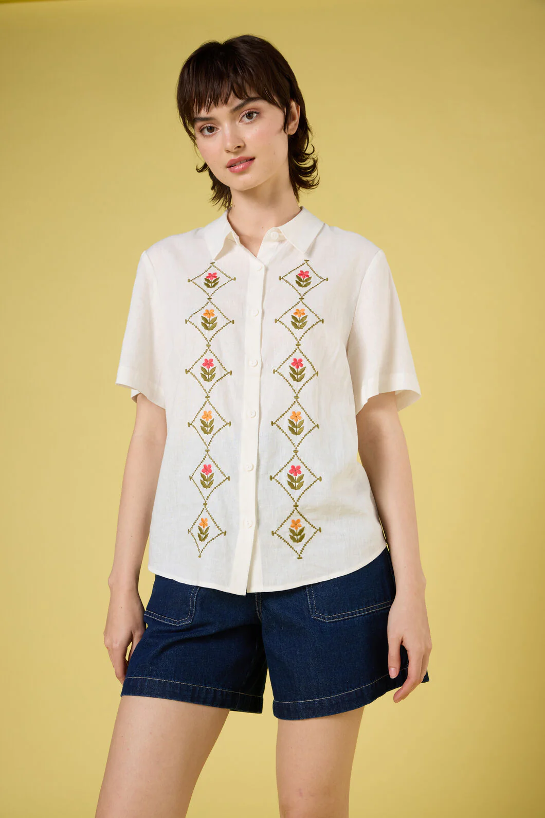 Flower Girl Embroidered Shirt - Image 2