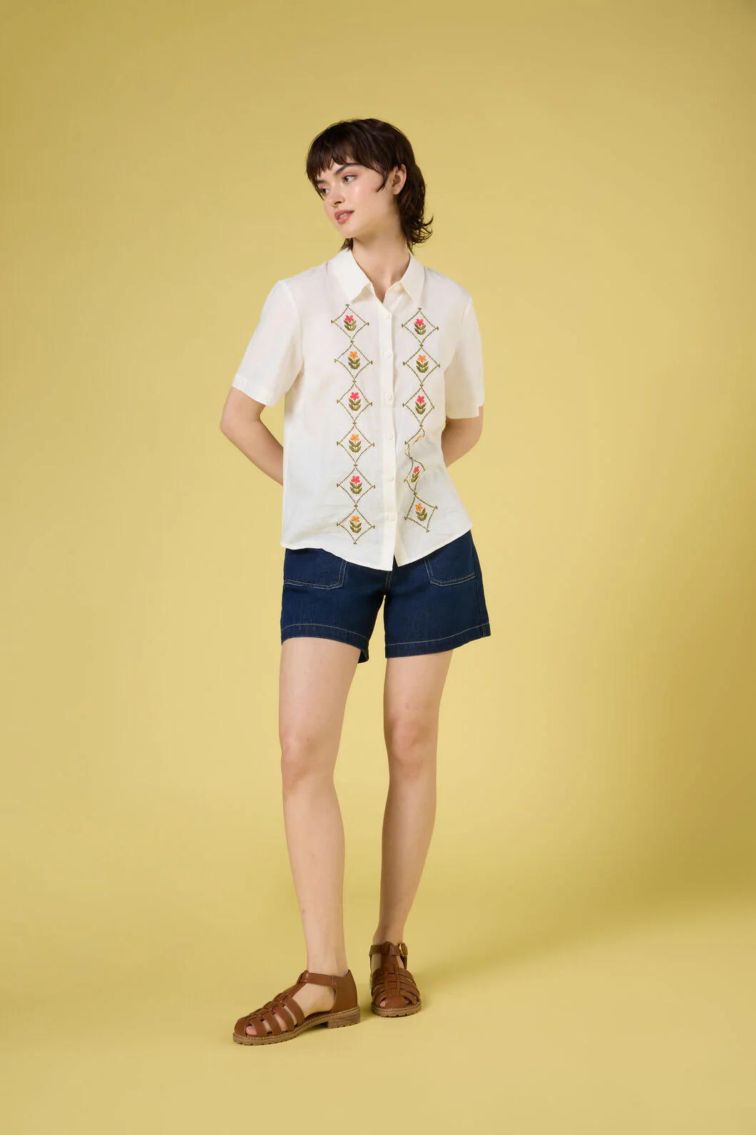 Flower Girl Embroidered Shirt - Image 3