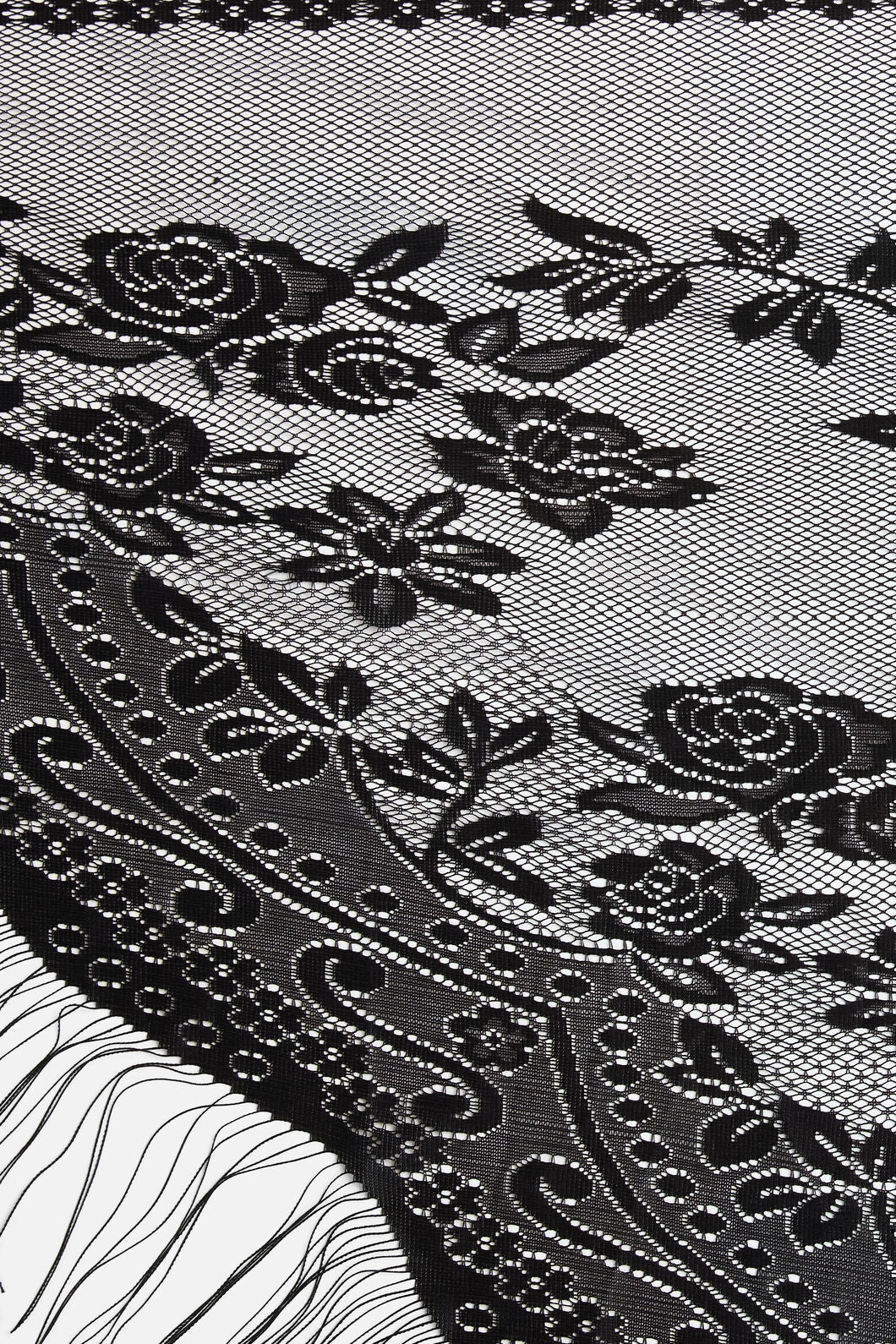 Flower Lightweight Tassel Scarf - Image 4