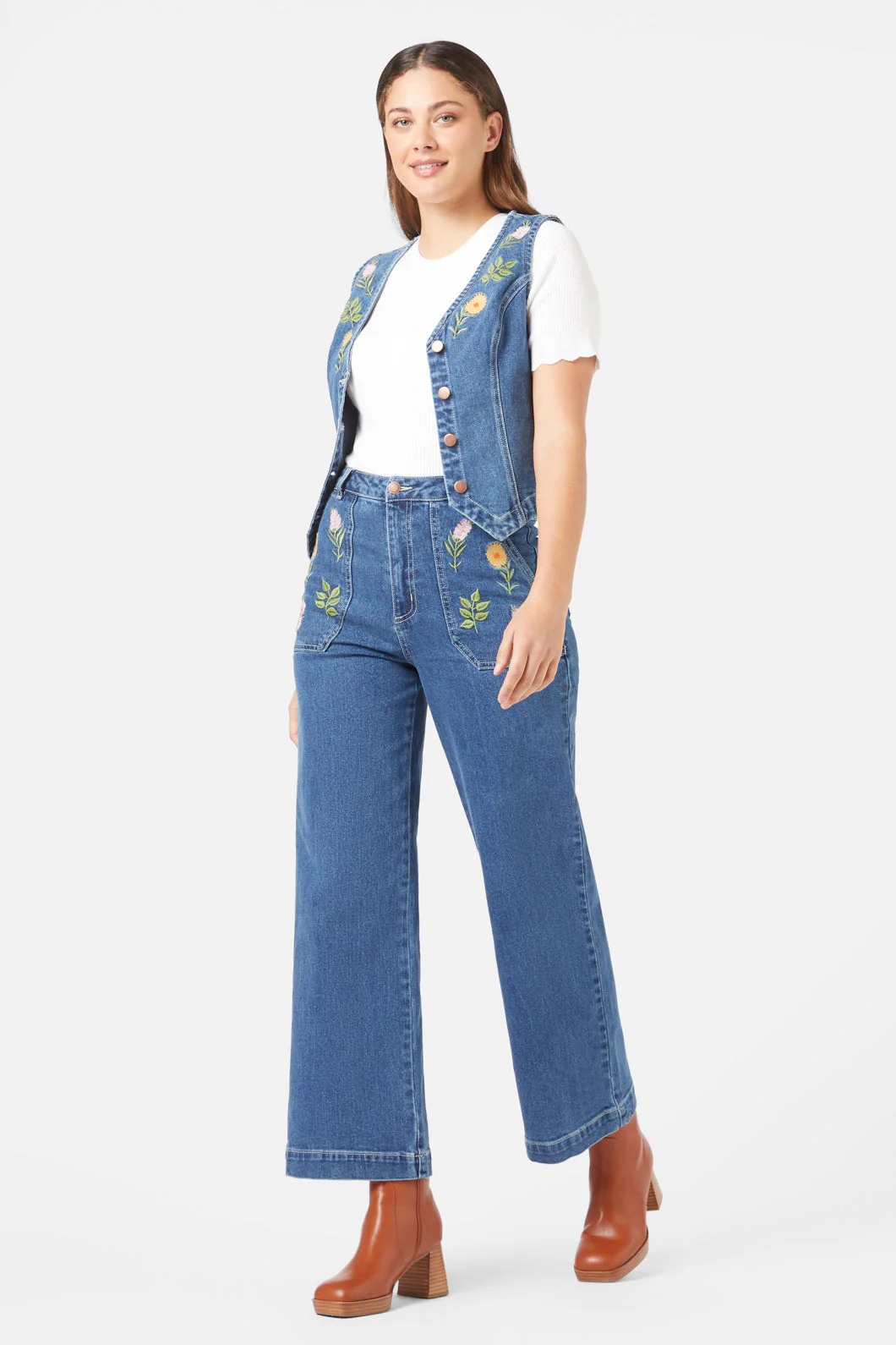 Flower Mix Emb Vest - Image 5
