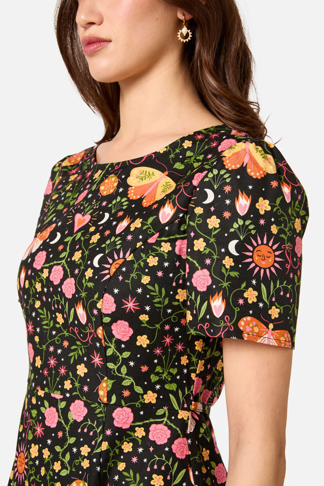 Folk Art Midi Dress - Image 5