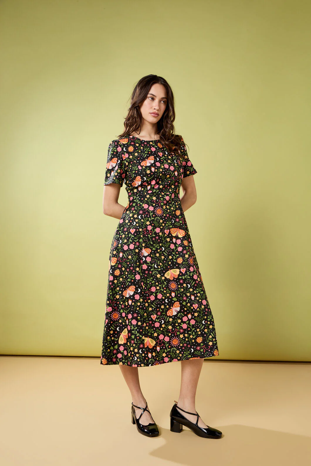 Folk Art Midi Dress - Image 8
