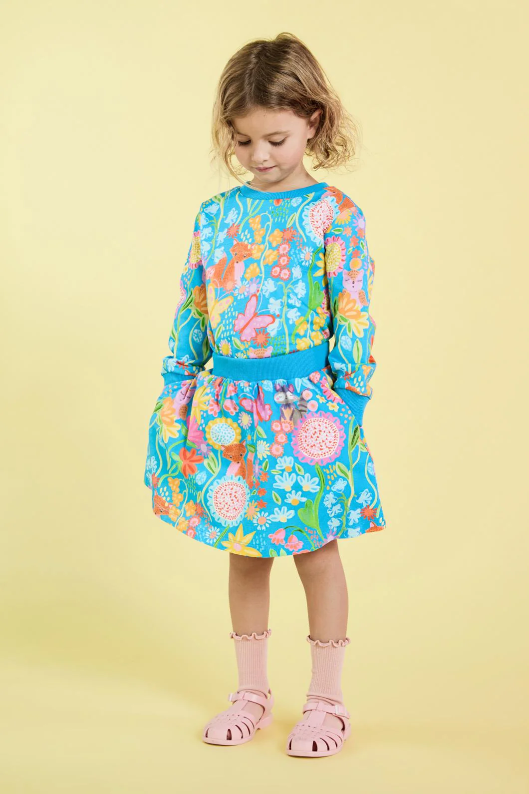 Folk Flower Kids Sweater - Image 3