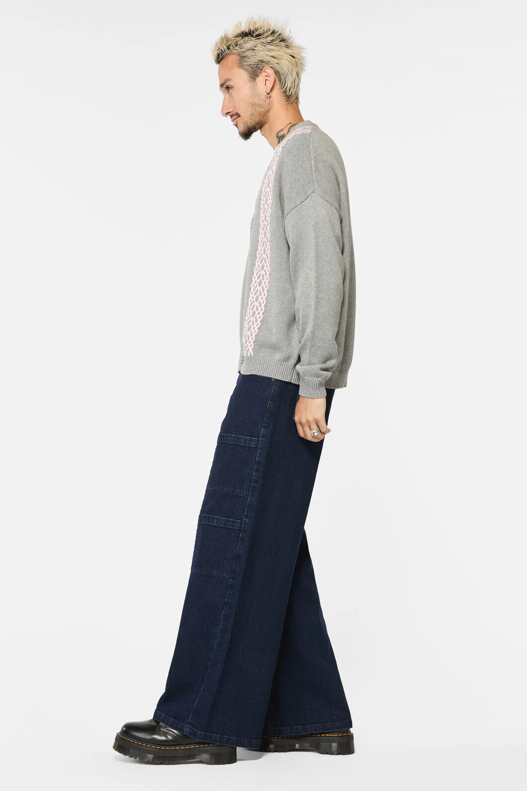 Forgotten City Cable Knit Unisex Cardi - Image 3