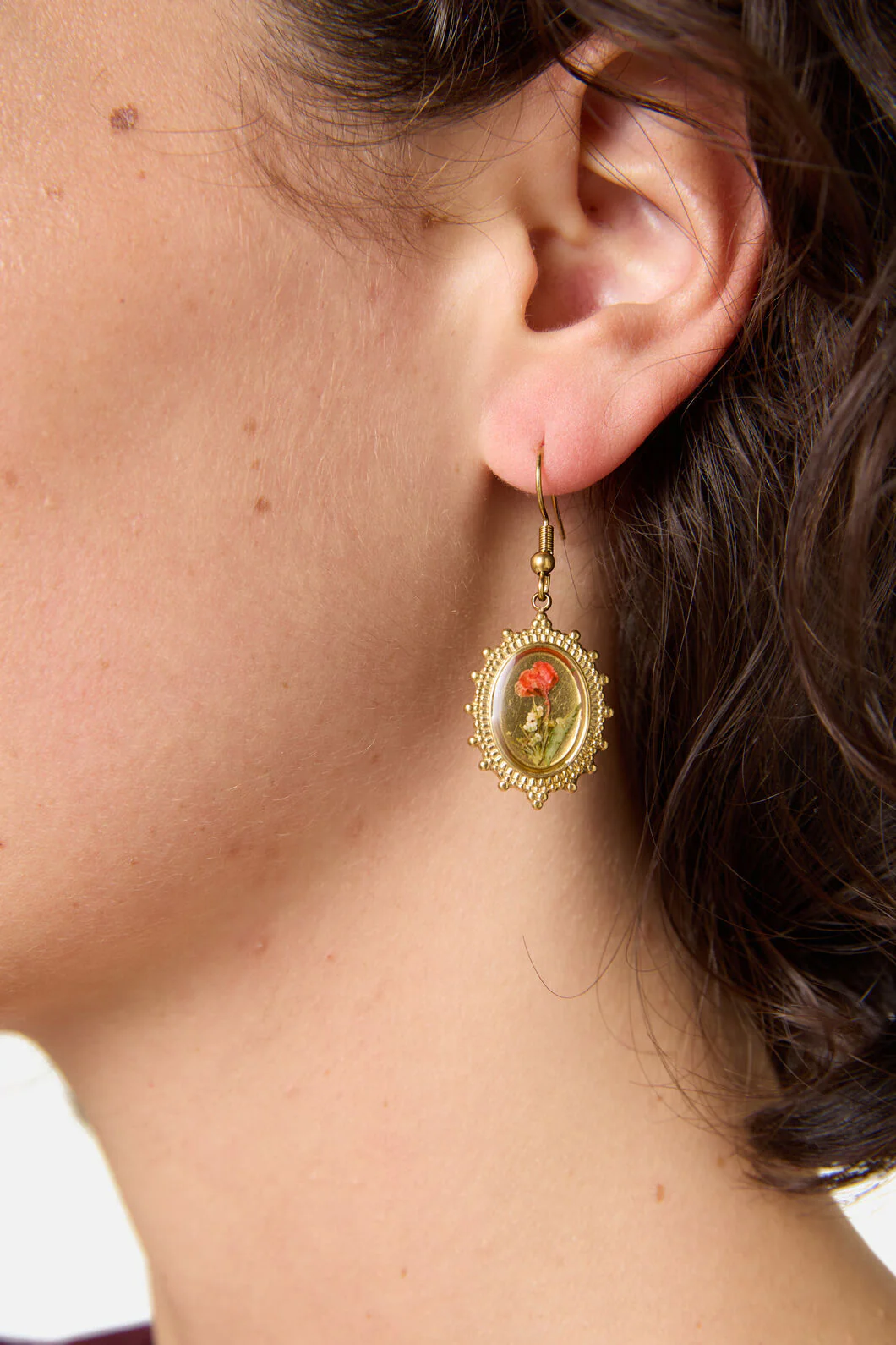 Framed Floral Earrings - Image 2