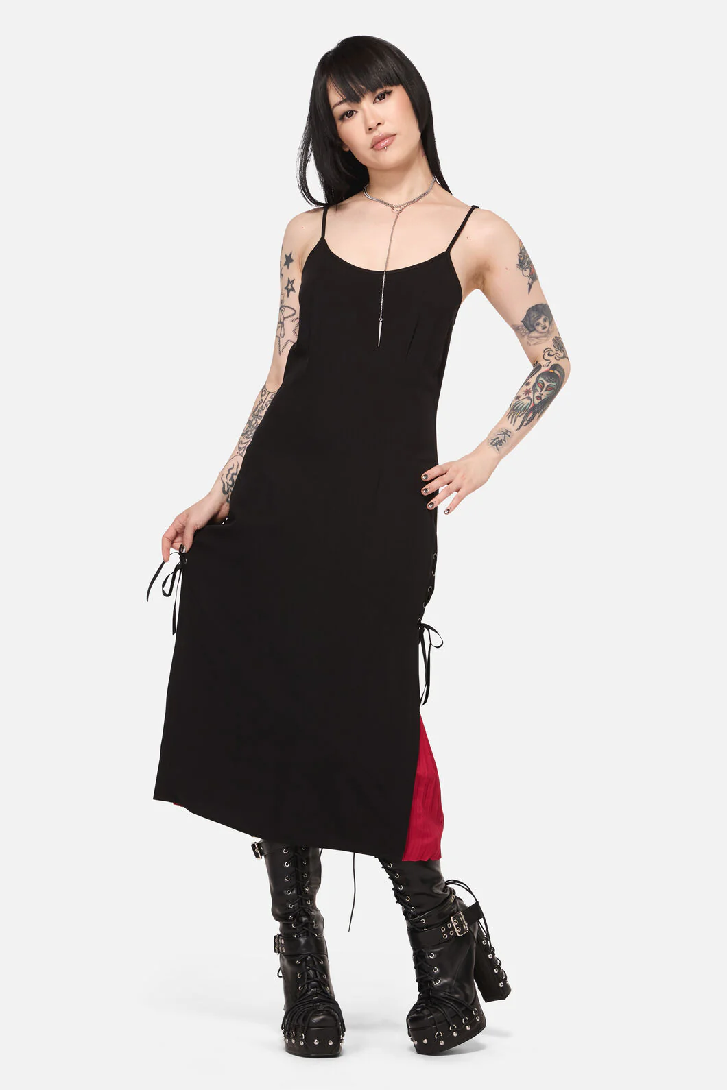 Framed Goth Midi Dress