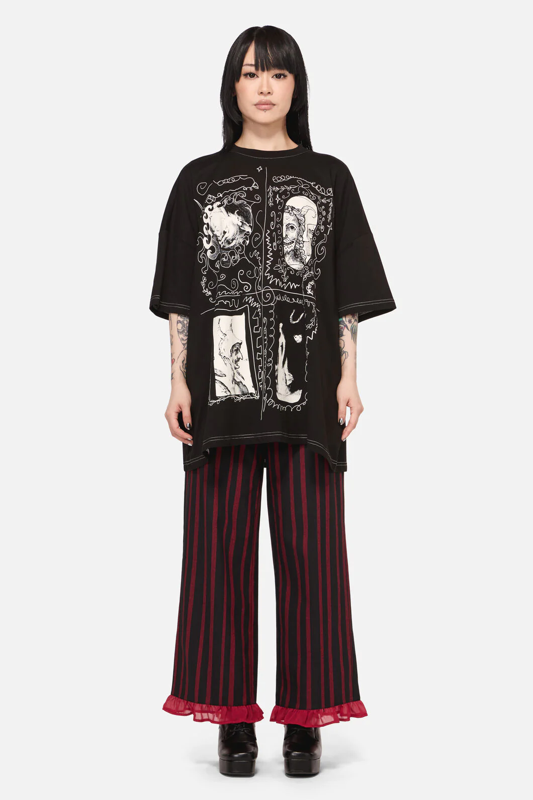 Framed Goth Oversized Tee