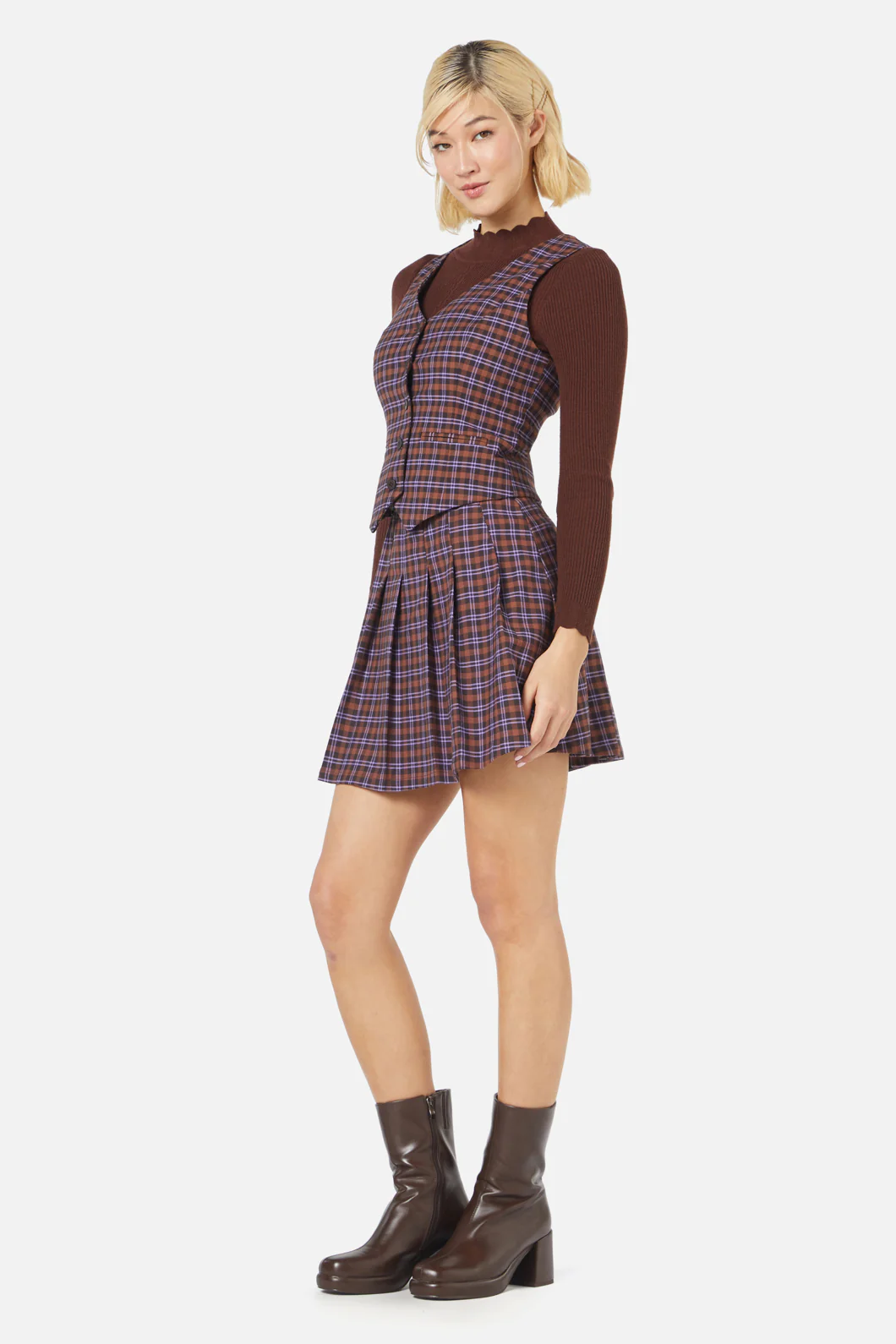 Frances Check Vest - Image 3