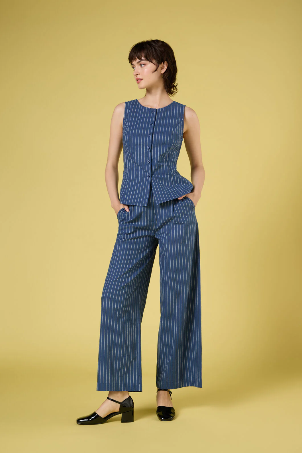Frankie Pinstripe Pant - Image 2