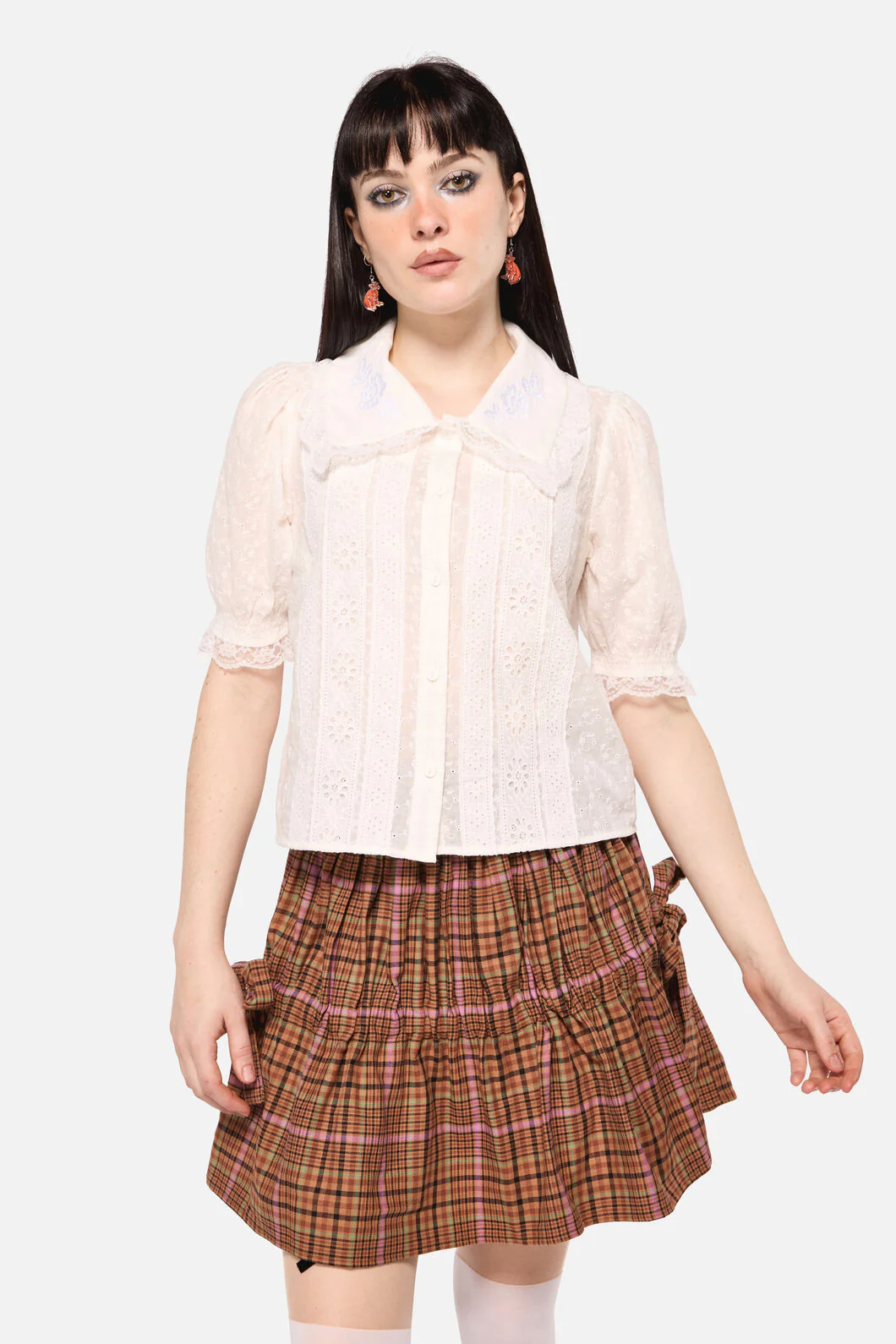 Friendly Cow Broderie Blouse - Image 2