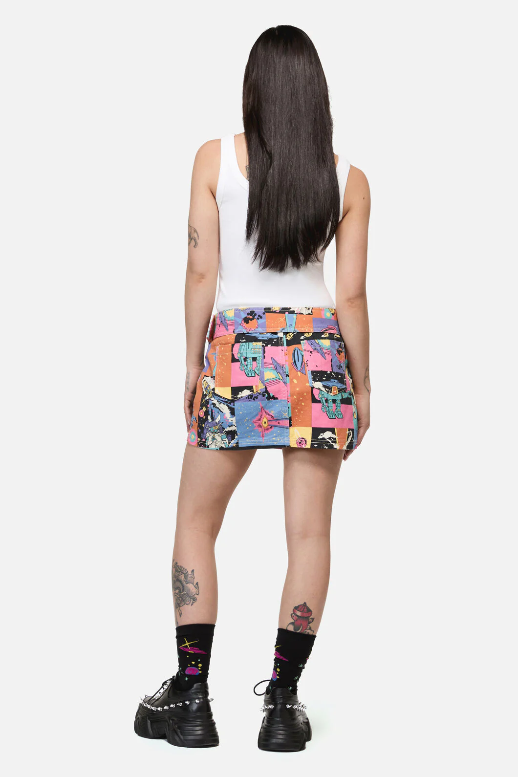 Galactic Print Micro Skort - Image 4