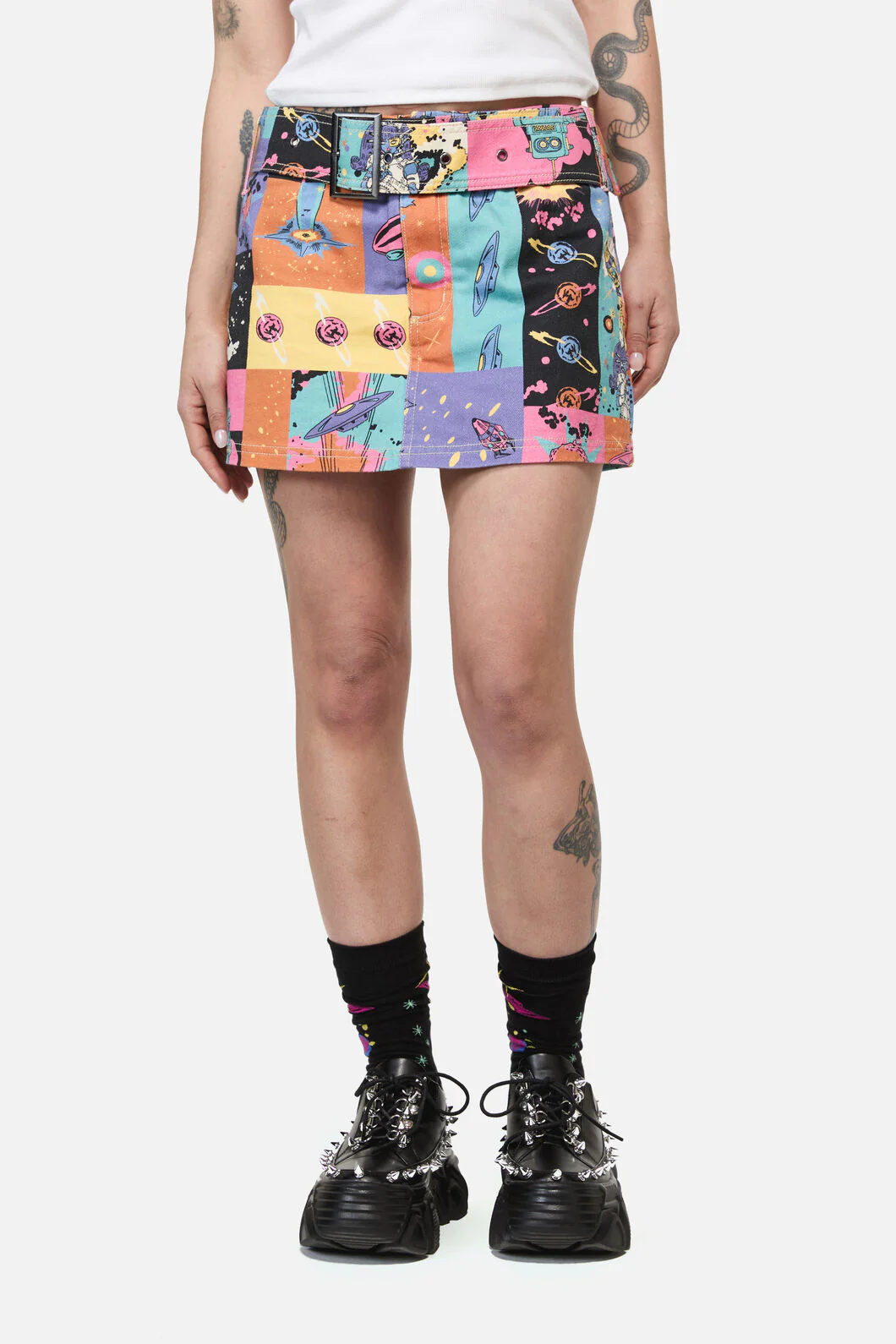 Galactic Print Micro Skort - Image 5