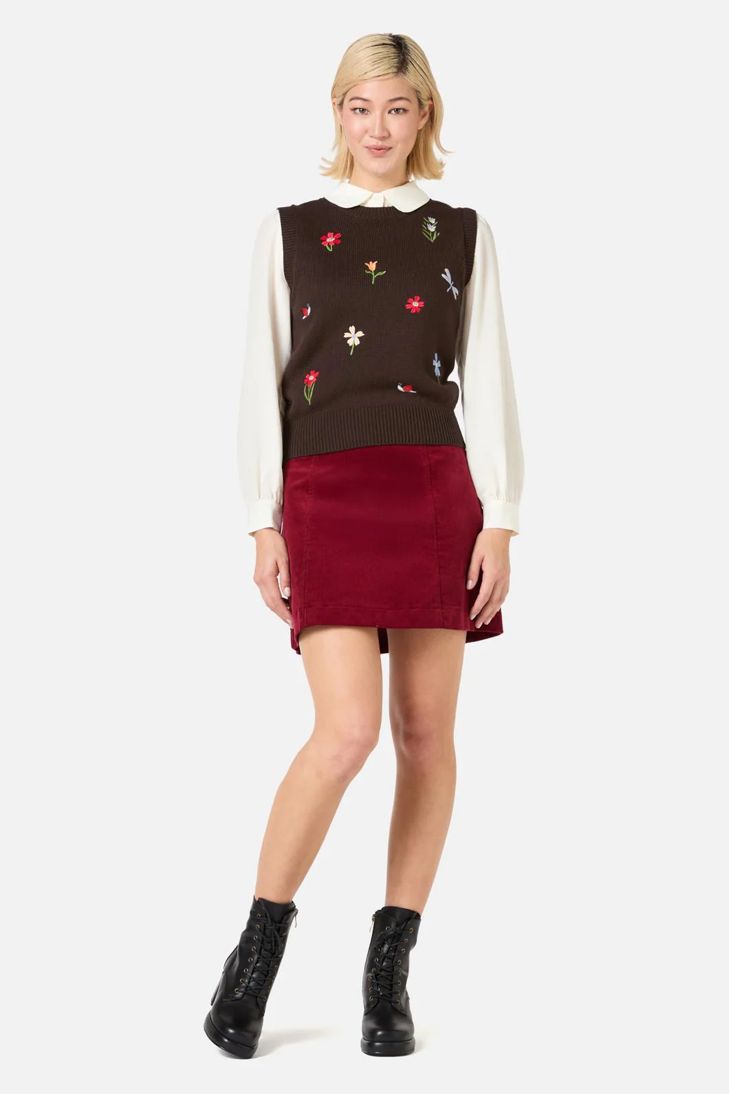 Garden Embroidered Knit Vest - Image 2