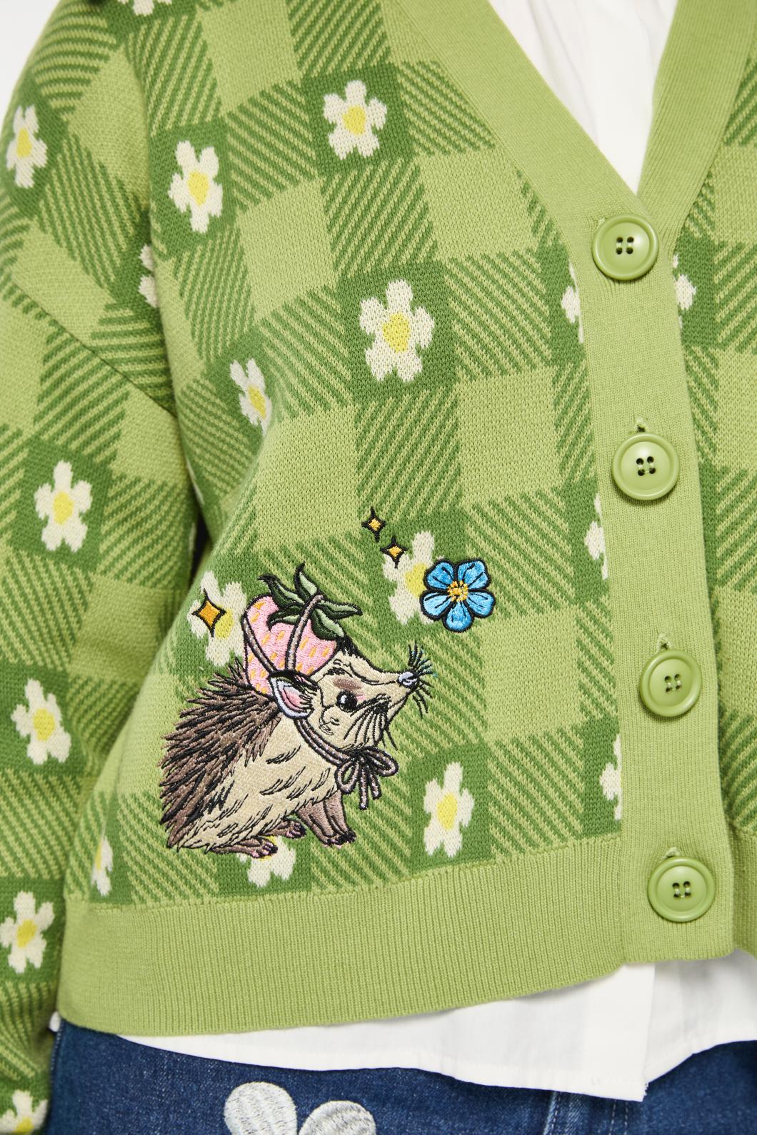 Garden Hedge Check Cardigan - Image 5
