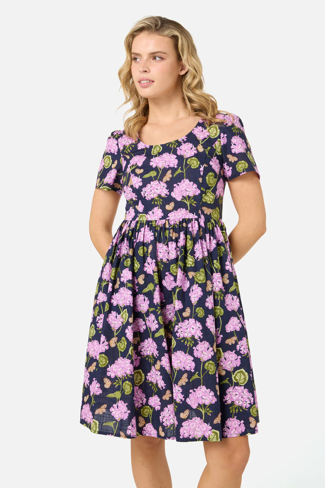 Geranium Flower Mini Dress - Image 2