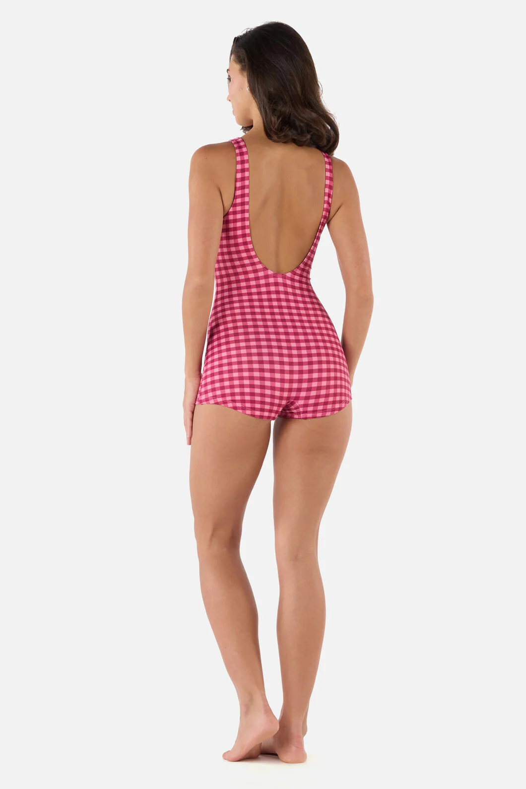 Gingham Boyleg One Piece - Image 4