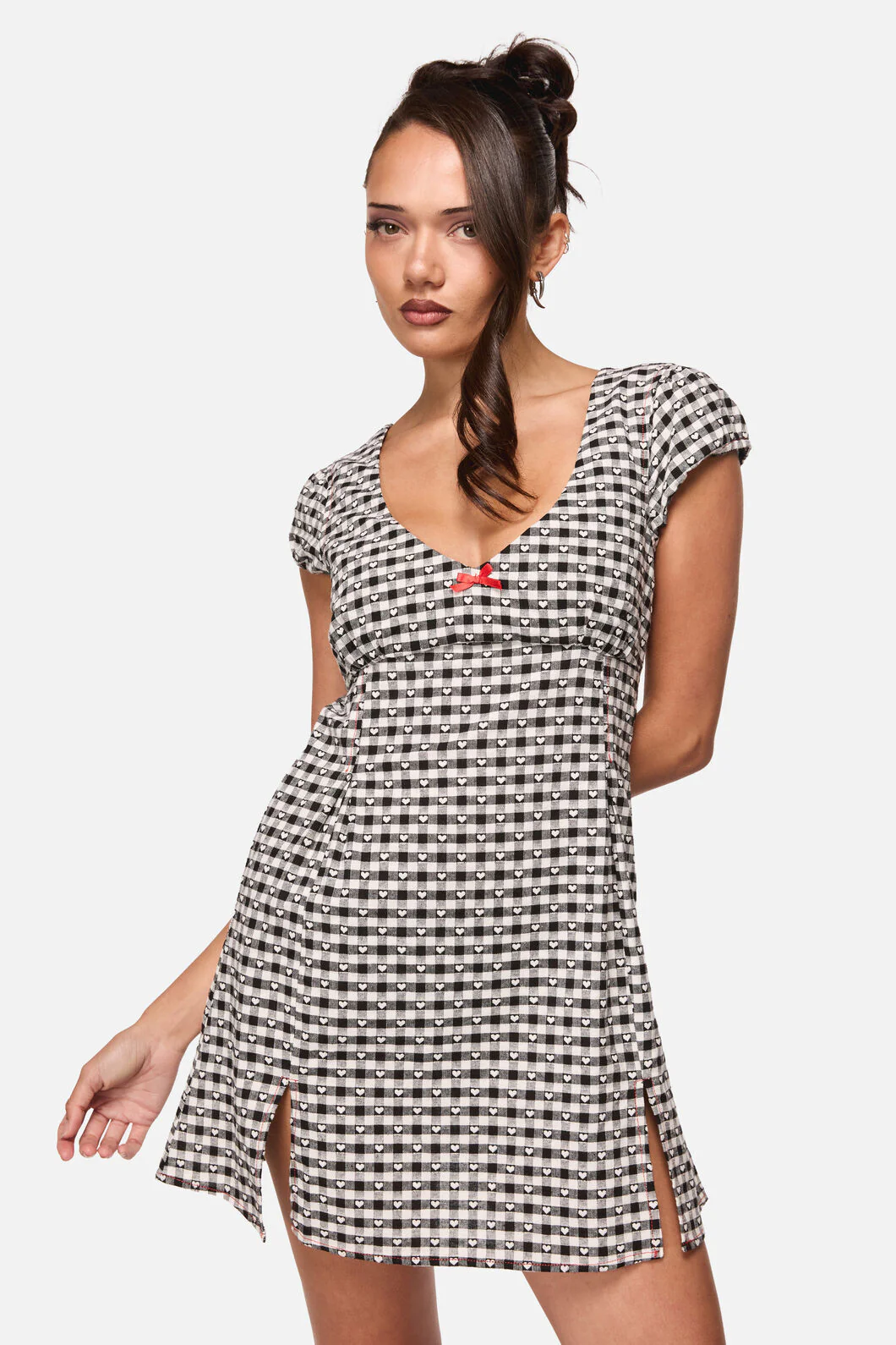 Glass Heart Babydoll Mini Dress