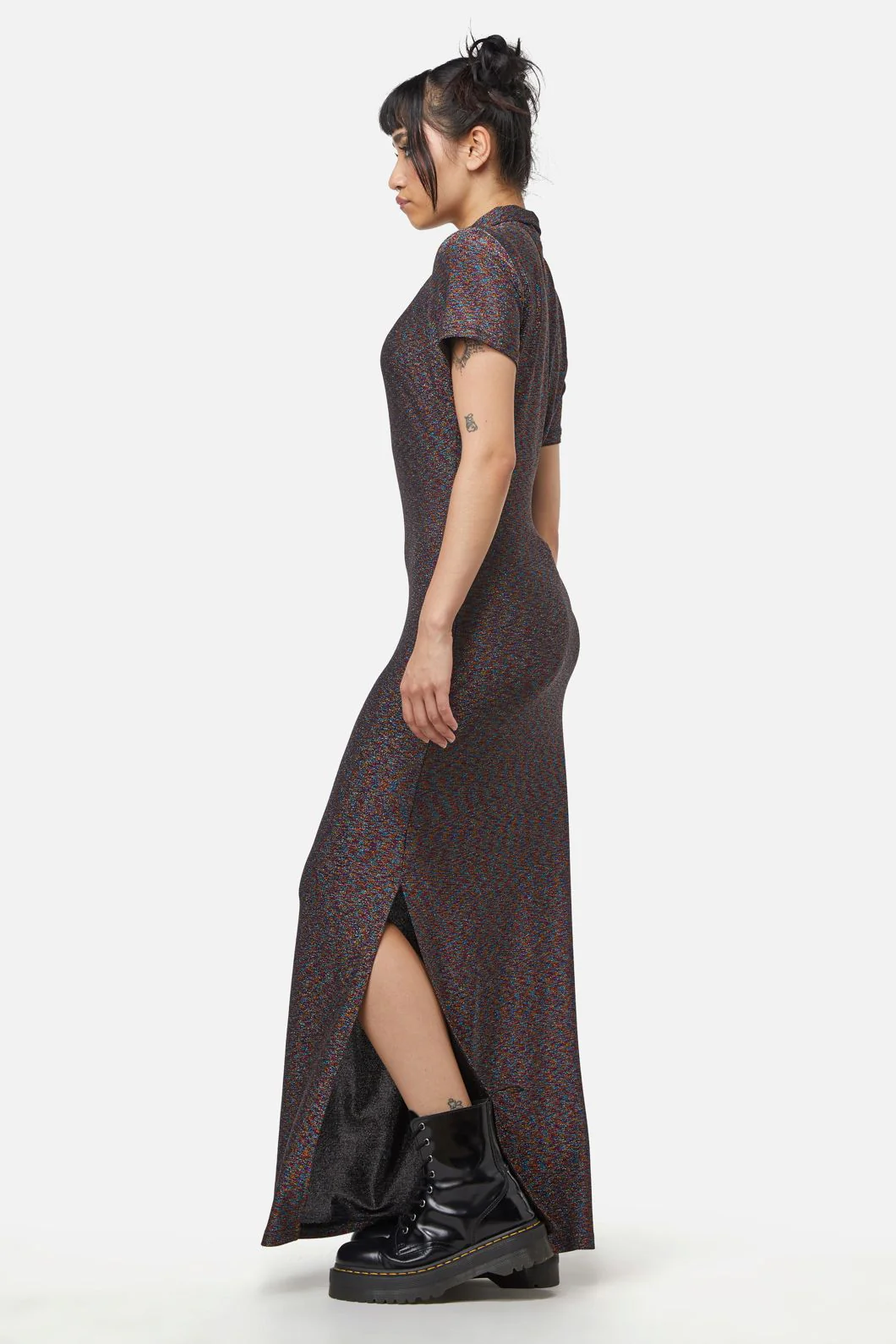 Glitter Mesh Midi Dress - Image 3