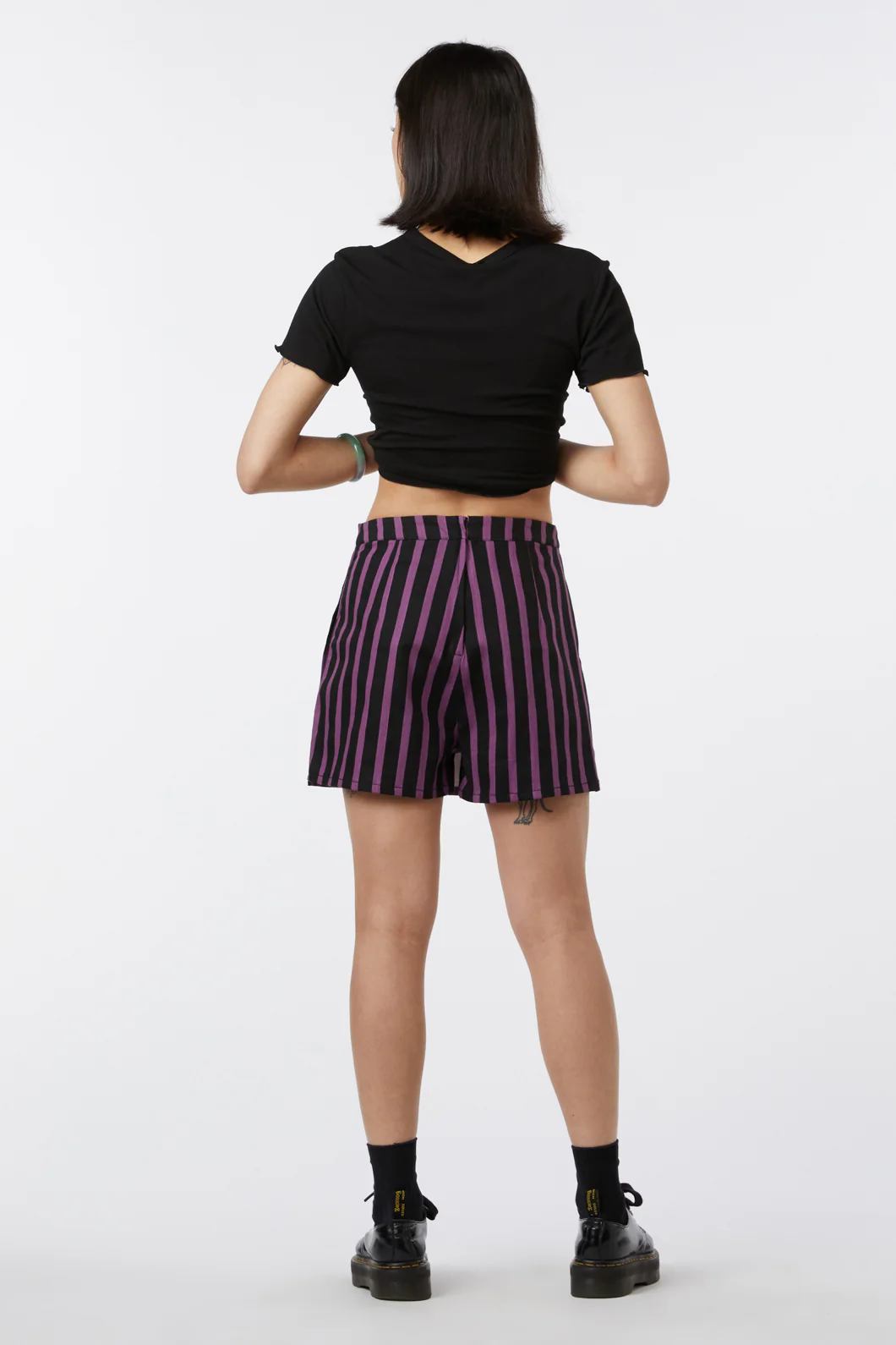 Goth Stripe Drill Skort - Image 4