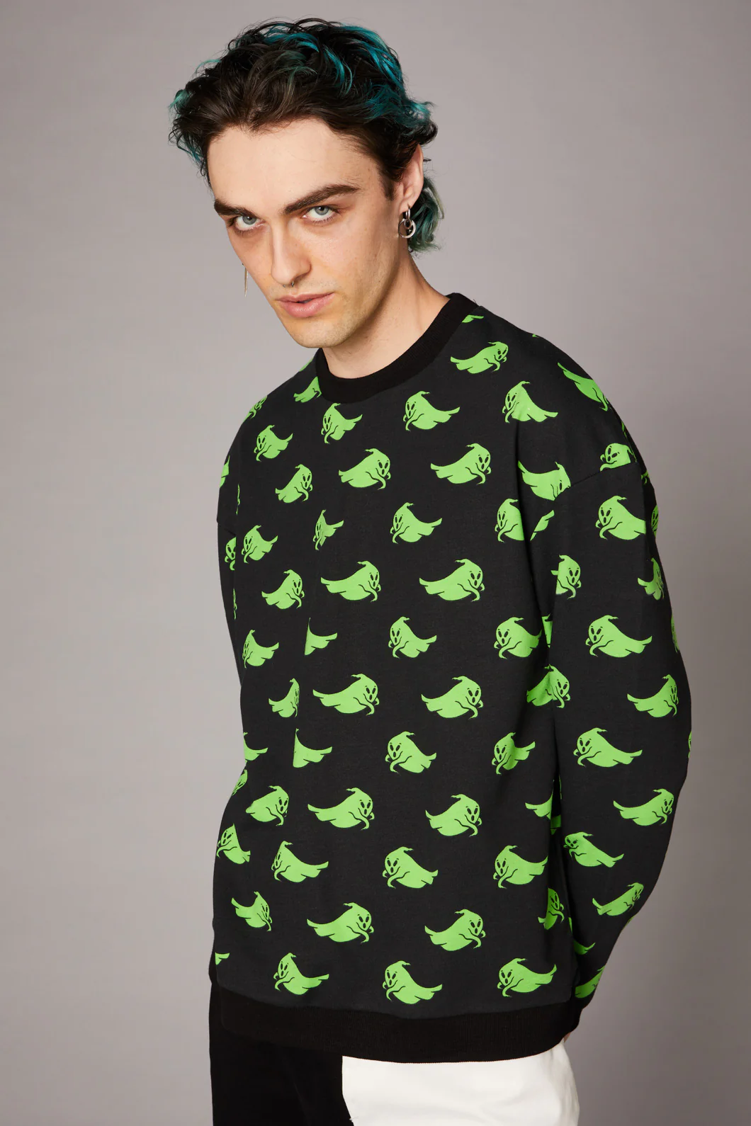 Green Ghost Goth Sweater - Image 2